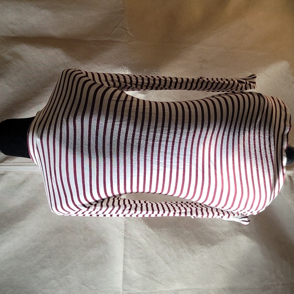 Stripped high coller zipper long sleeve top! - Picture 4 of 5
